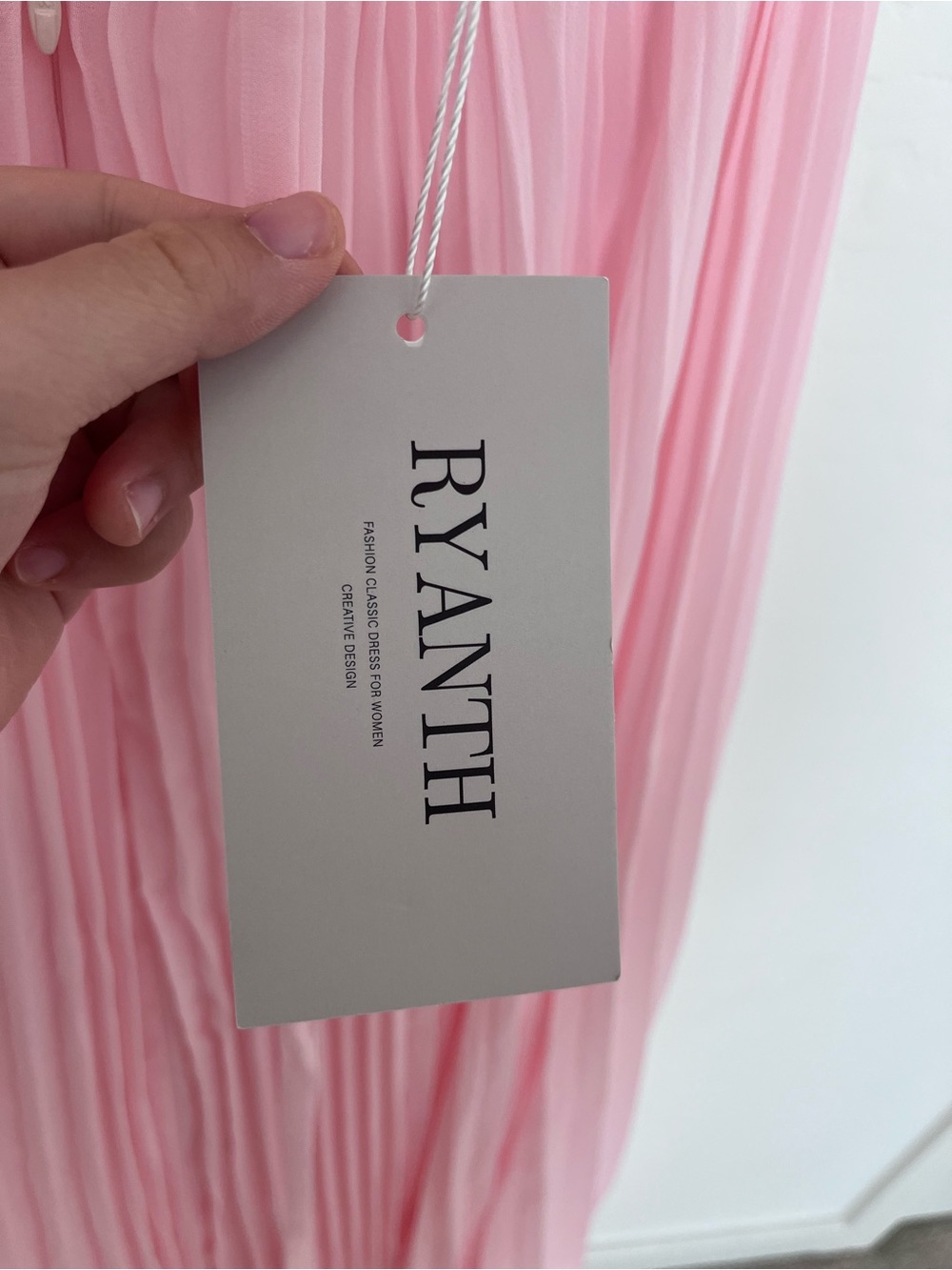 NWT RYANTH Baby Pink Pleated Strapless Maxi Dress - Picture 4 of 11
